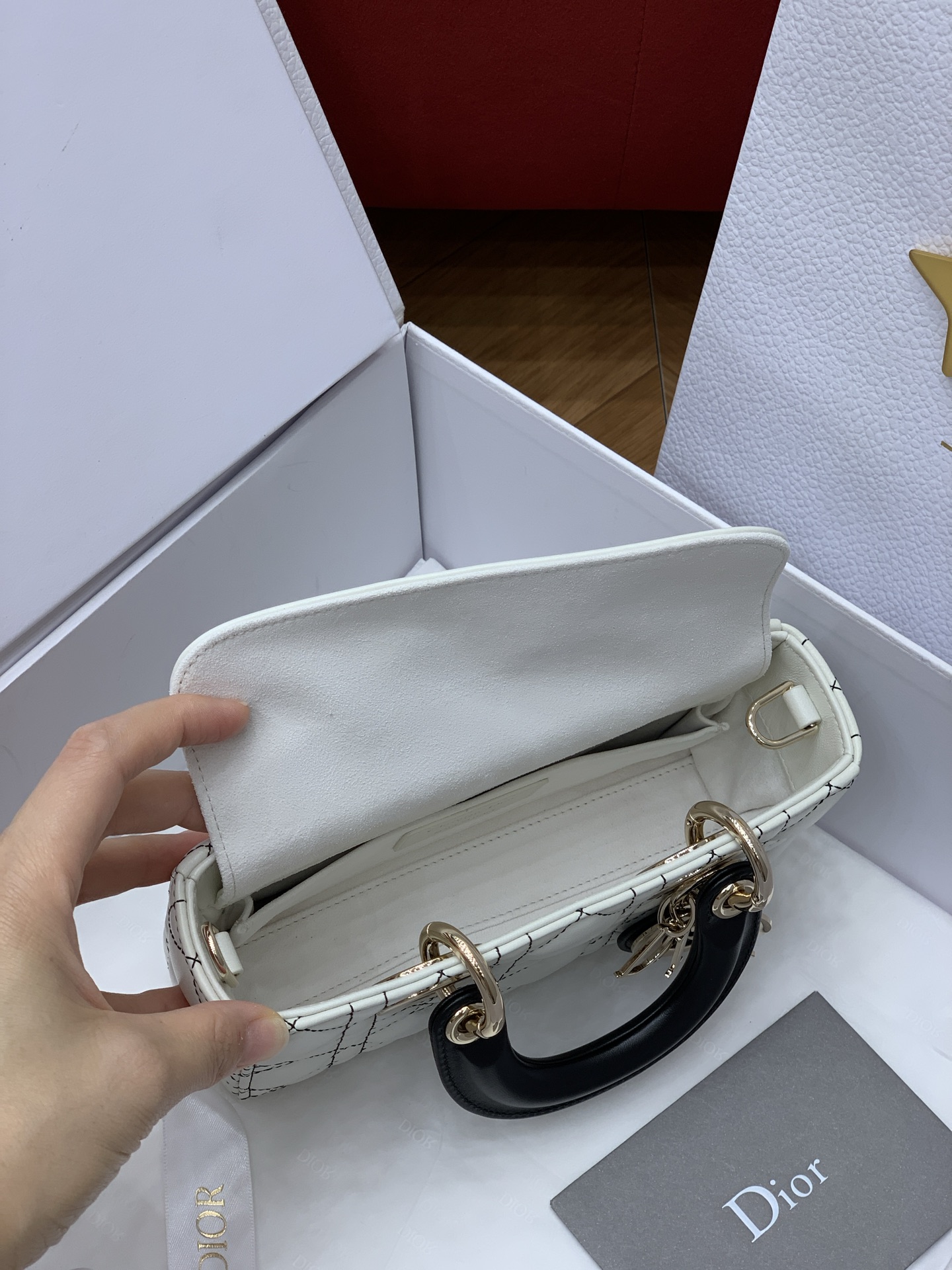 디올 레이디 투톤 미니 가방 상세 이미지 7