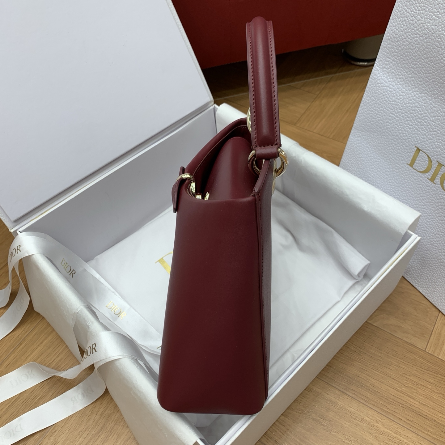 디올 코코 송아지가죽 핸드백 상세 이미지 4