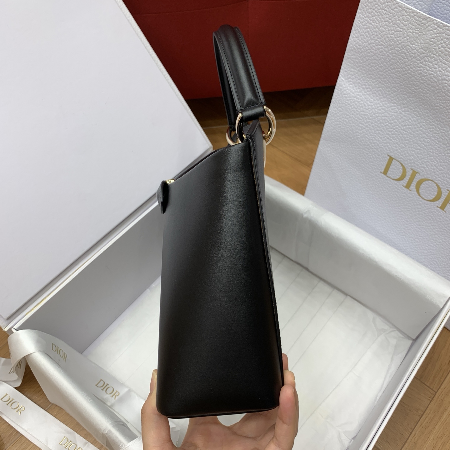 디올 코코 송아지가죽 핸드백 상세 이미지 4