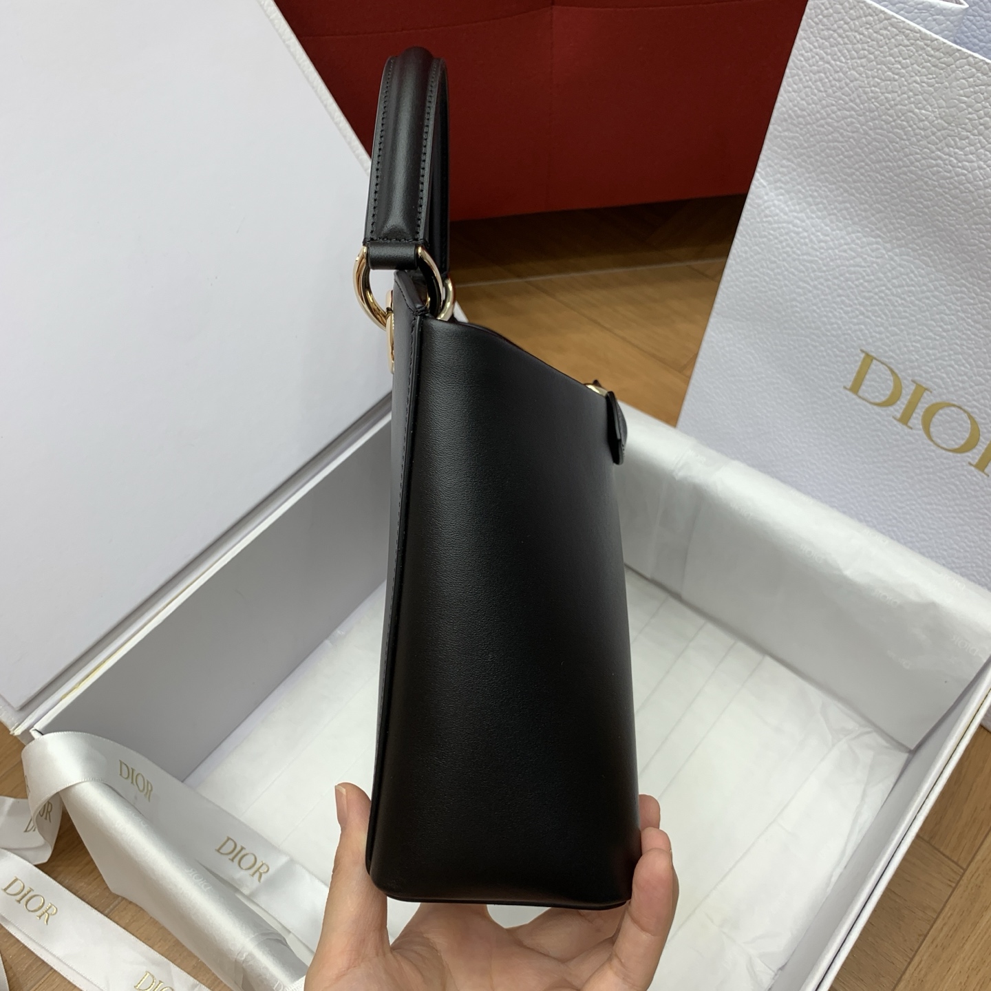 디올 코코 송아지가죽 핸드백 상세 이미지 5
