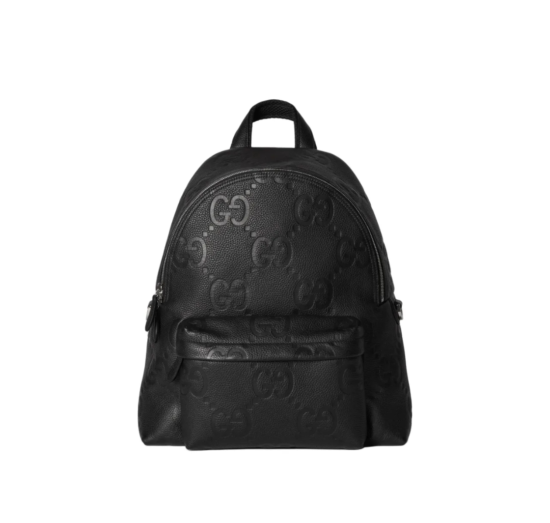Gucci Officially selling 819065 embossed black calfskin backpack