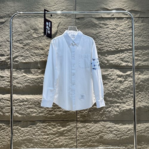 Thom Browne Rose Embroidery Oxford Shirt - Autumn Collection 2025 1 Thom Browne Rose Embroidery Oxford Shirt - Autumn Collection 2025