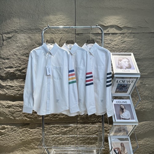 Thom Browne Oxford Shirt with Signature Stripe Detail - Classic Fit 1 Thom Browne Oxford Shirt with Signature Stripe Detail - Classic Fit