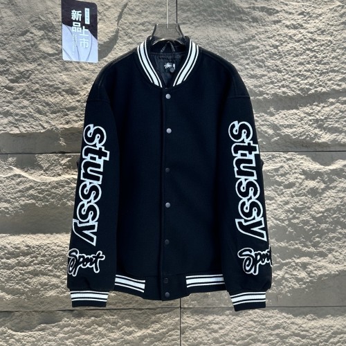 Stussy Varsity Jacket - Embroidered Kirin Sleeves, Spring Baseball Uniform 1 Stussy Varsity Jacket - Embroidered Kirin Sleeves, Spring Baseball Uniform