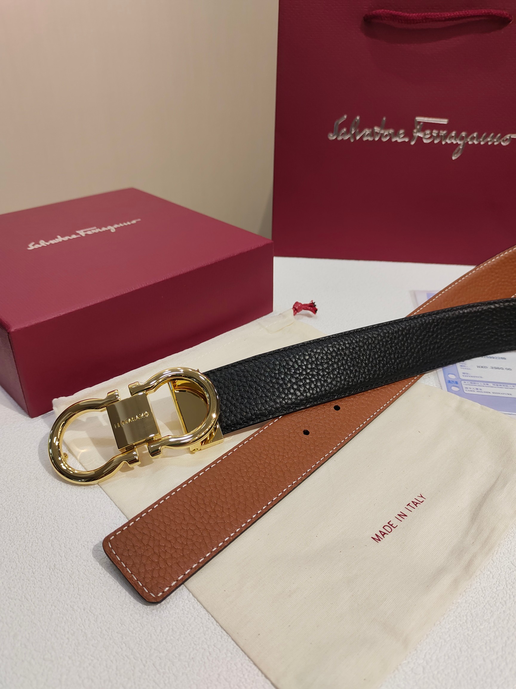 Ferragamo菲拉格慕双面进口牛皮搭配精品铜扣️自行选择搭配真材实料有质感时尚经典不失风范长短可自行