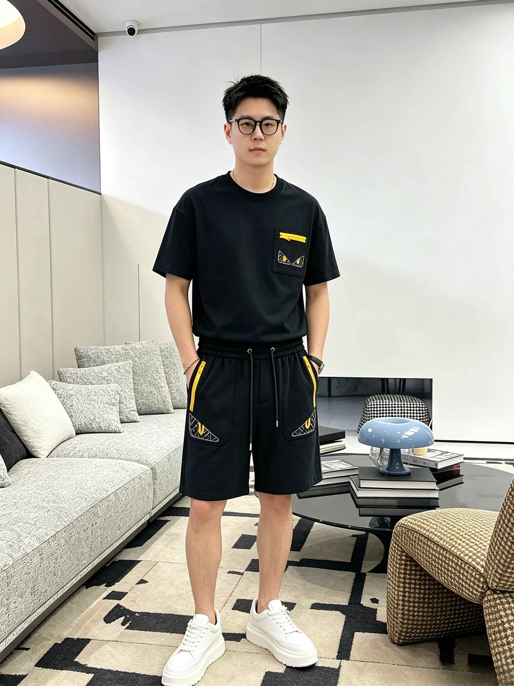 NO:937266,Brand Fendi 2026 round neck short-sleeved shorts suit. The pure cotton fabric upper body will not be stuffy. The smooth and comfortable skin-friendly effect is more breathable. The fabric has its own texture. Classic logo technology. A new interpretation from a unique angle. Fashionable and versatile choice!  Size: M-3XL (maximum wear: 190 pounds), fendi, shorts, T-shirt,19860909品牌芬迪 2026圆领短袖短裤套装 纯棉面料上身不会闷热,爽滑舒适的亲肤效果更加透气,面料自带肌理感 经典徽标工艺 独有的角度全新演绎 时尚百搭首选！码数:M-3XL(最大穿190斤),,fendi,shorts,T-shirt,,Men's clothing