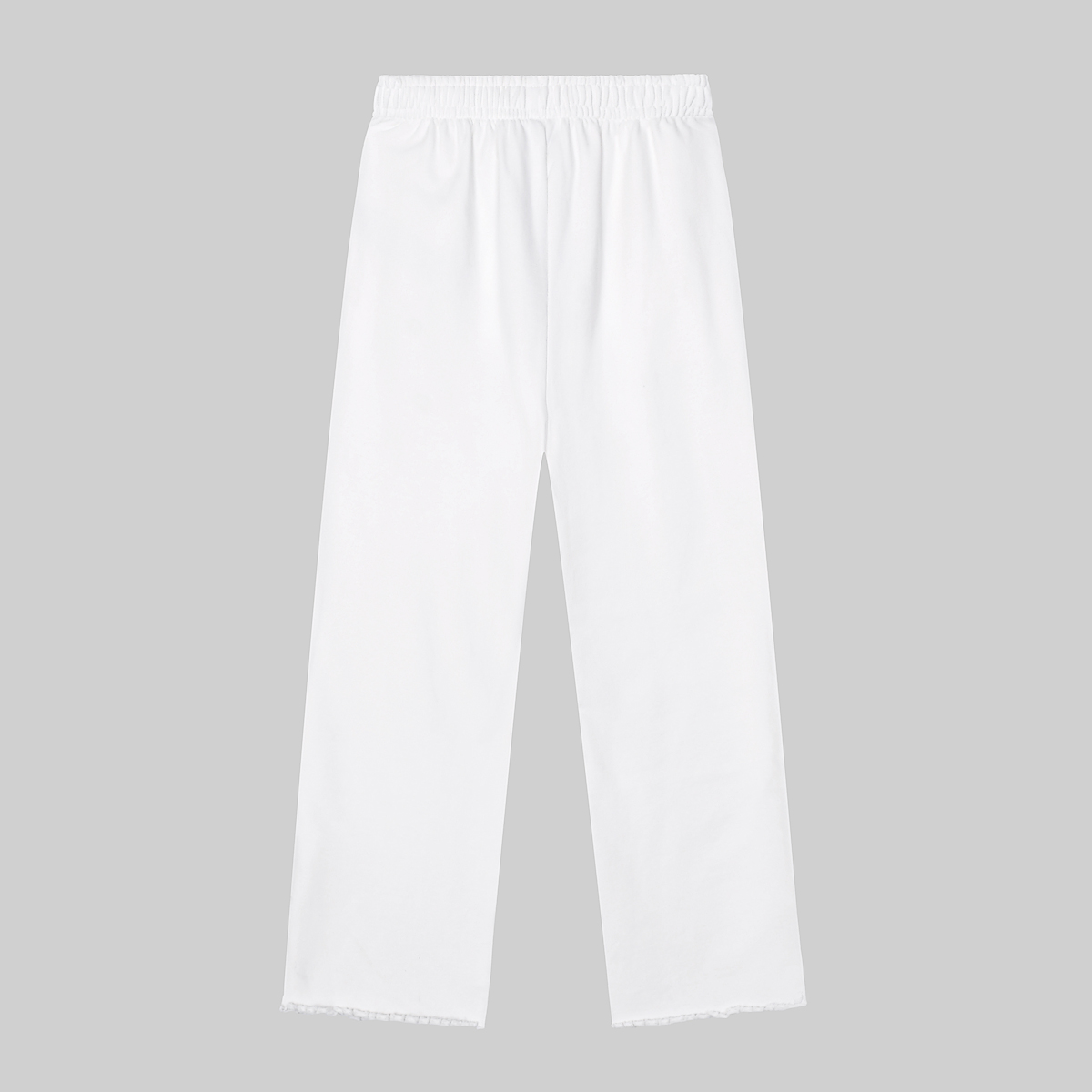 Balenciaga 8283 White Cotton Towel Pants: High-Quality, Water-Washed, Street Style Icon Embroidery - 图片 2