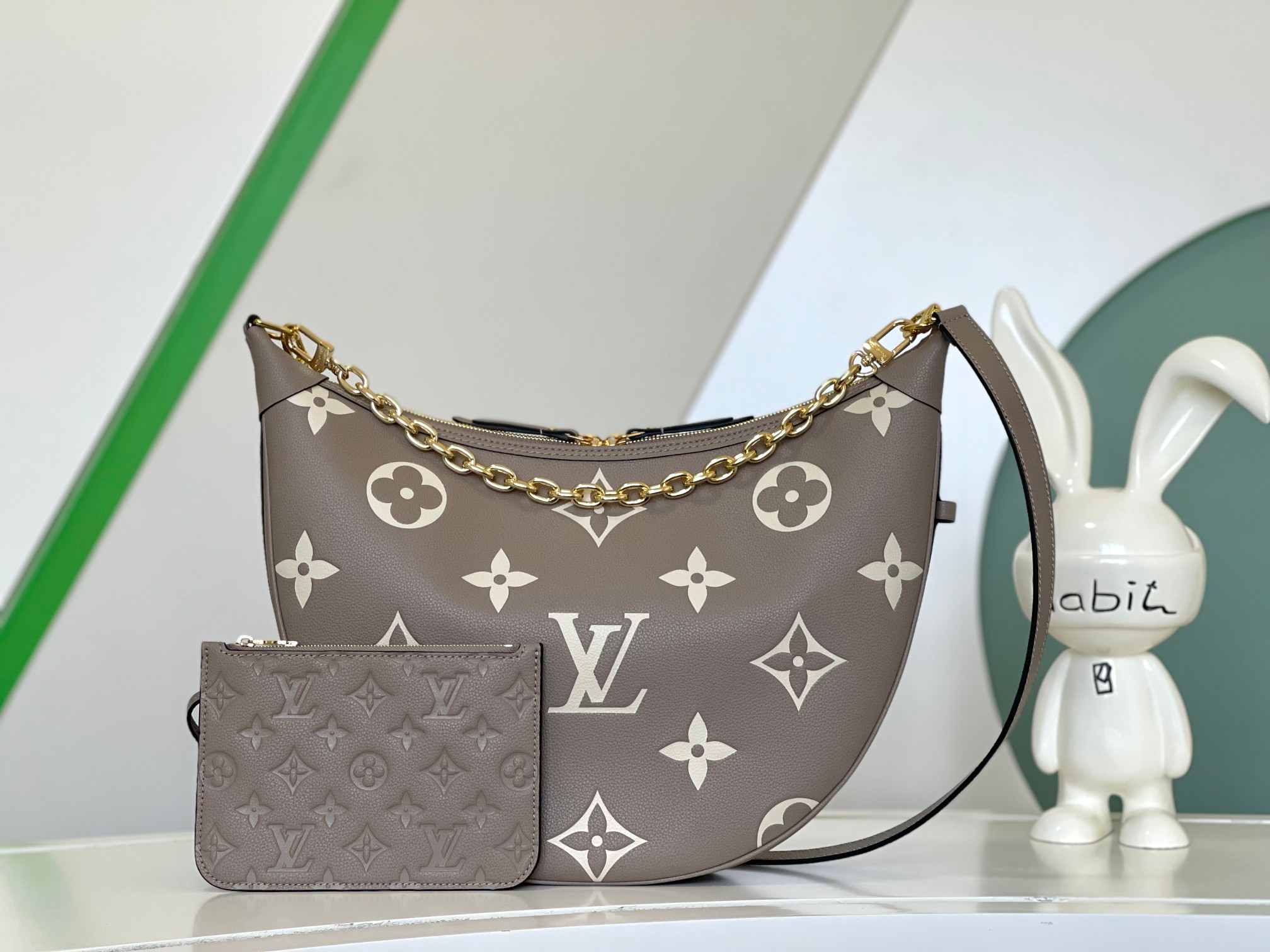 High Quality
 Louis Vuitton Bags Handbags Luxury Fashion Replica Designers
 Apricot Color Beige Black White Empreinte​ Cowhide Loop Hobo Chains M46725