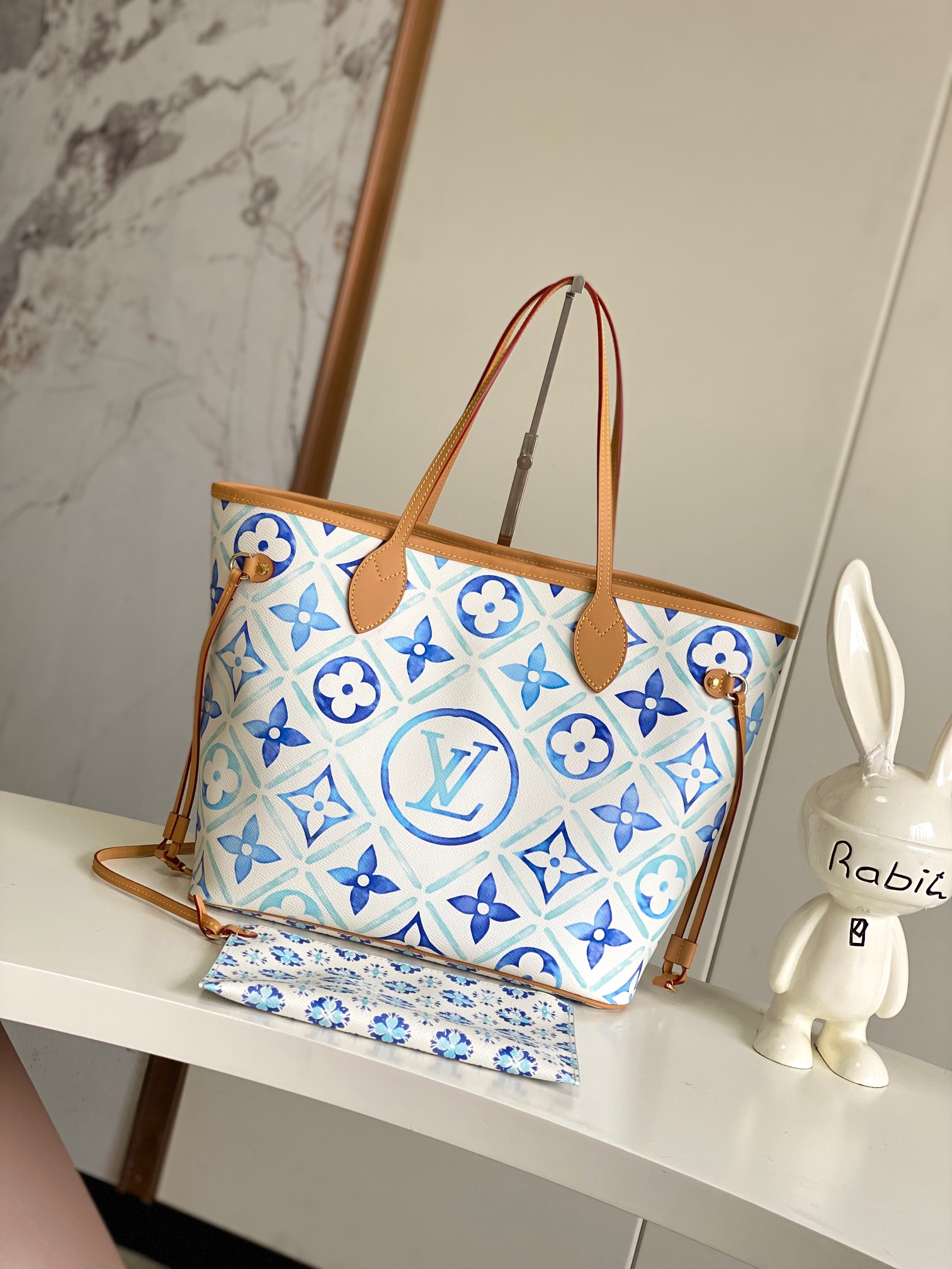 【海原外单 独实家拍 动态芯片】M11263蓝色 M25317粉色 Neverfull 中号手袋选用 M