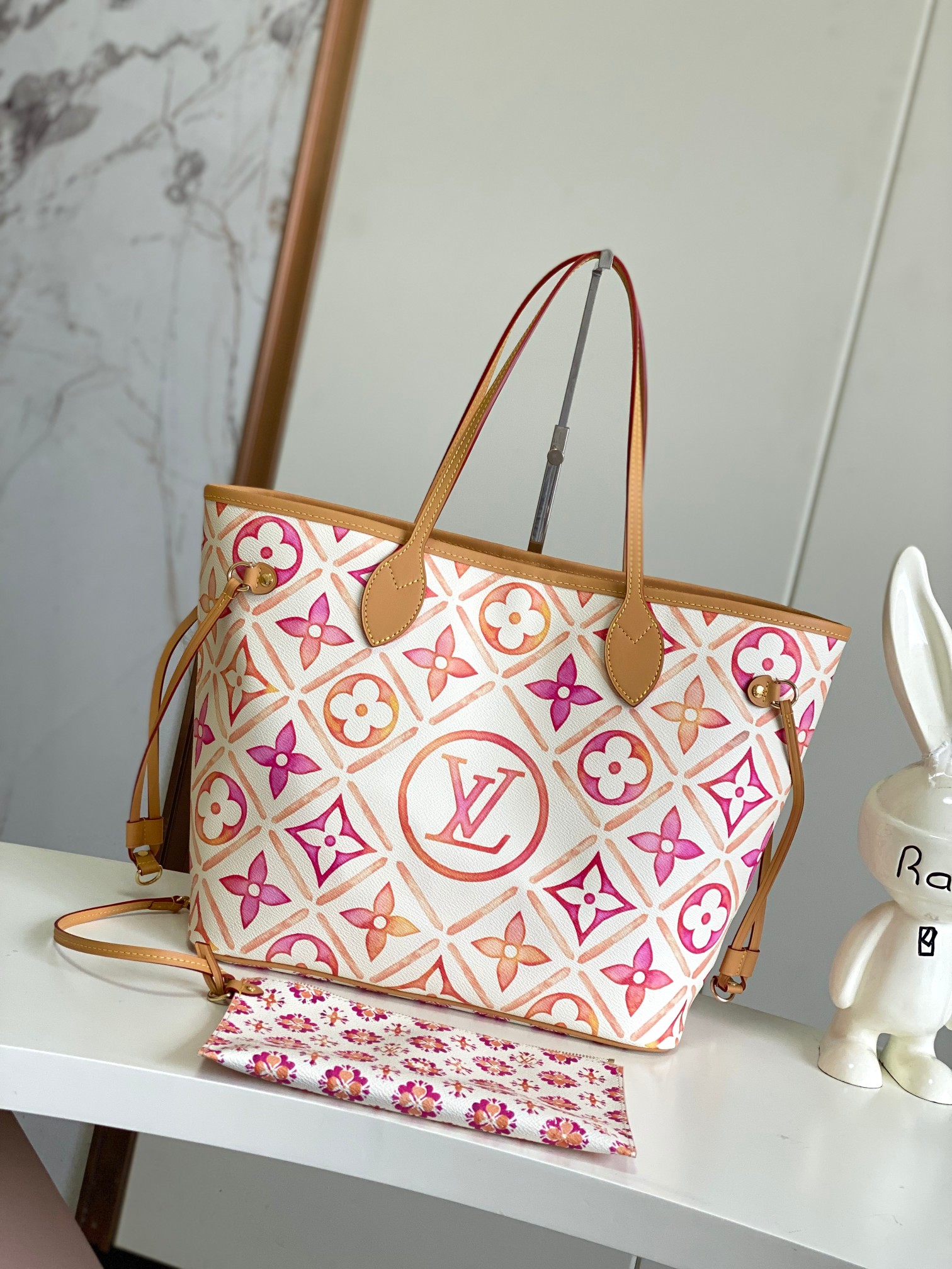 【海原外单 独实家拍 动态芯片】M25317粉色 M11263蓝色  Neverfull 中号手袋选用 