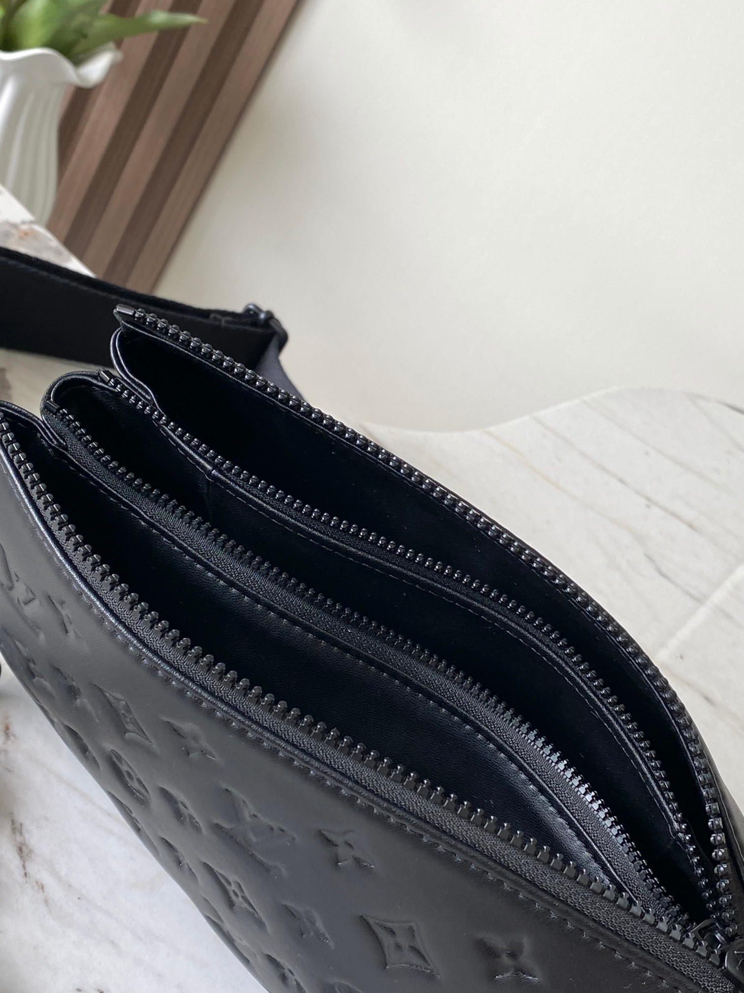 顶级原单半钢163c芯片M11370黑色全皮压花 黑色链条包当季新款 COUSSIN Cc小号手袋 本款