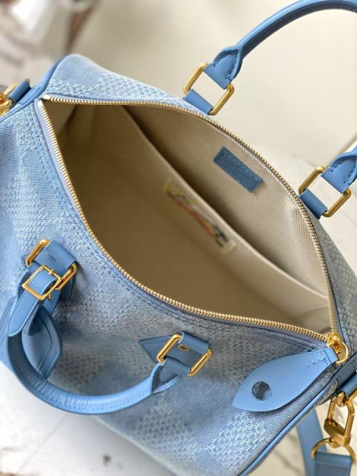 Louis Vuitton Speedy 30 Bandouliere Denim Bag, Blue, 34 x 22 x 19 cm 1 Louis Vuitton Speedy 30 Bandouliere Denim Bag, Blue, 34 x 22 x 19 cm
