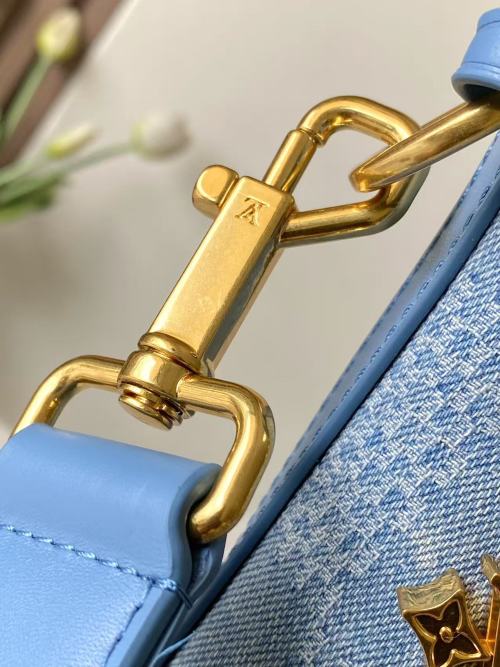 Louis Vuitton Vagabond Hobo Bag M00202 Denim, Steel Hardware, 38*35*12 CM 1 Louis Vuitton Vagabond Hobo Bag M00202 Denim, Steel Hardware, 38*35*12 CM
