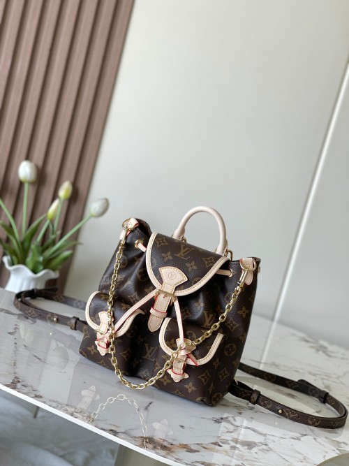 Louis Vuitton Excursion Mini Backpack Monogram Canvas with Leather Trim 1 Louis Vuitton Excursion Mini Backpack Monogram Canvas with Leather Trim