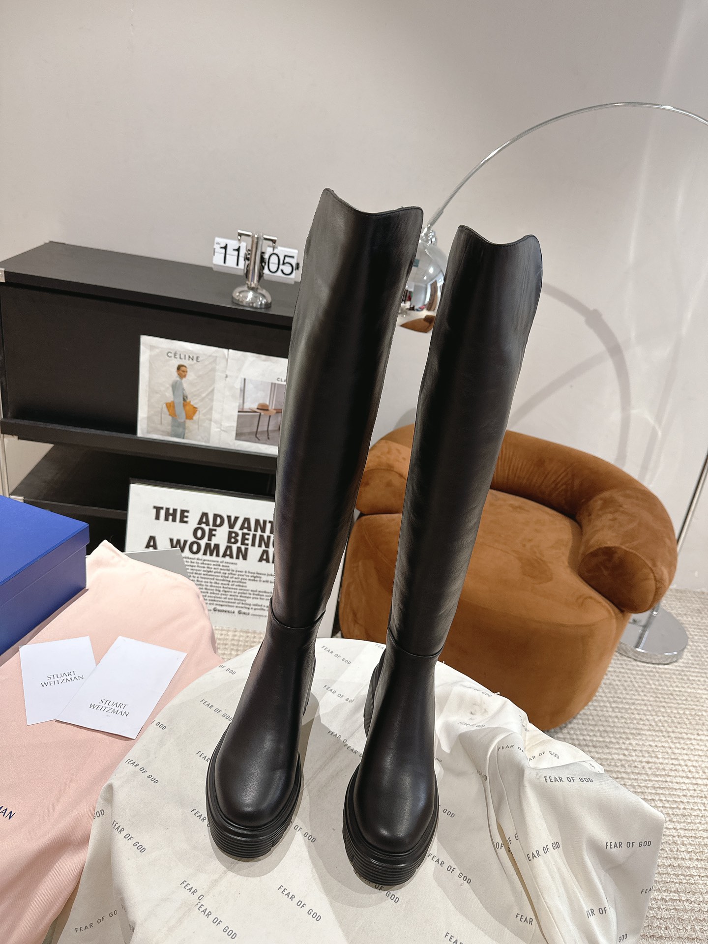 Stuart Weitzman Soho Knee Boots: Modern Urban Style with Soho Trench Soles