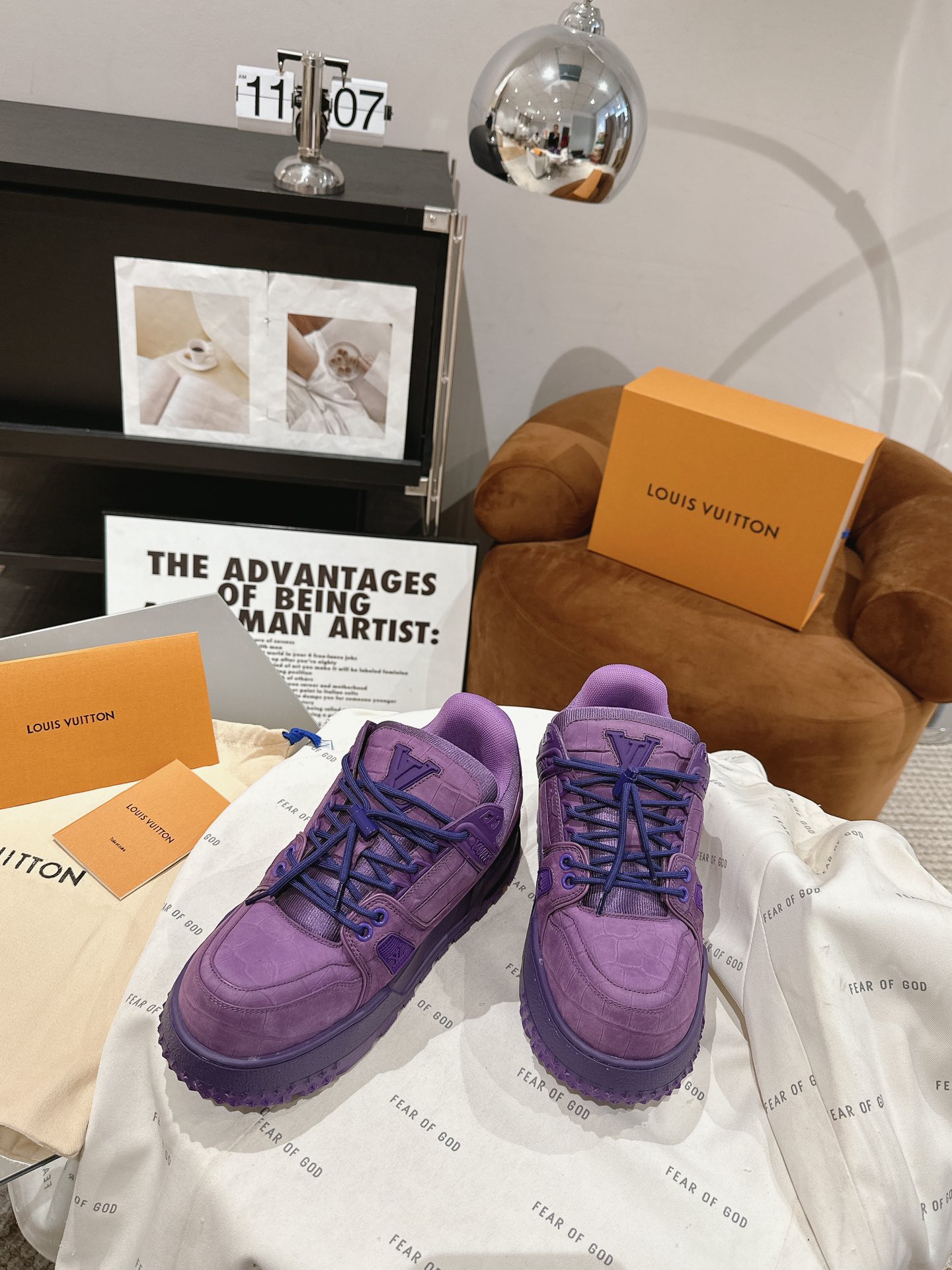 Louis Vuitton 胖版升级 全牛皮情侣装 LV 2023新款Trainer