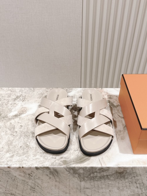 Hermes Sandal: Suede and Leather Straps, Rubber Sole - Comfortable & Stylish 1 Hermes Sandal: Suede and Leather Straps, Rubber Sole - Comfortable & Stylish