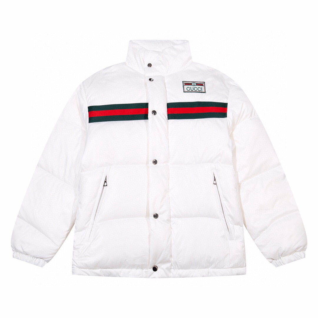Número de modelo: Y06 GUCCl Gucci Clásico Rayas Chaqueta de plumas Invierno Unisex Fondo negro suministro exclusivo Hay…
