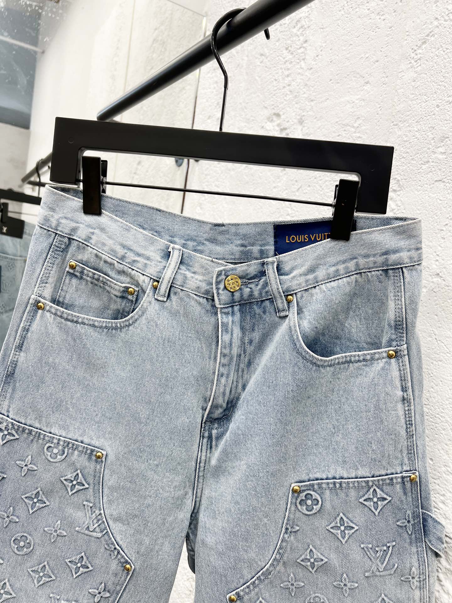Louis Vuitton Embossed Denim Shorts - Stylish & Durable Workwear for Men & Women 6 i1756281712036 229 0 4