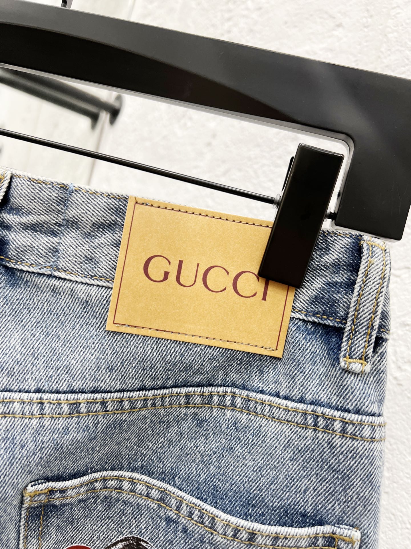 Gucci Men's Straight-Leg Jeans with Pocket Print - Light Blue 8 i1756282692340 3468 0 6