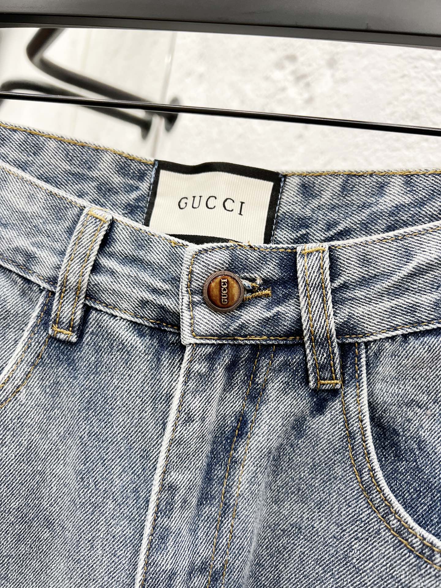Gucci Men's Straight-Leg Jeans with Pocket Print - Light Blue 6 i1756282692915 6958 0 4