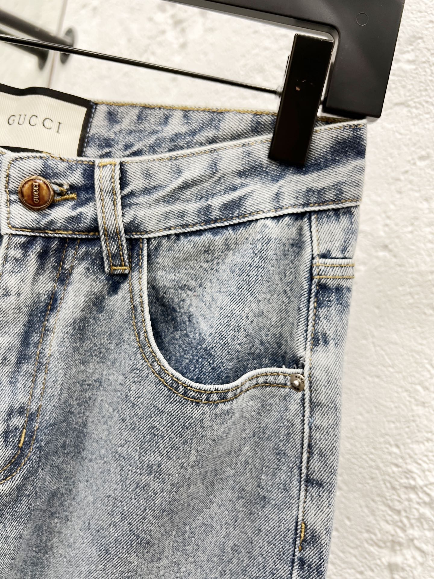 Gucci Men's Straight-Leg Jeans with Pocket Print - Light Blue 5 i1756282702850 3070 0 3