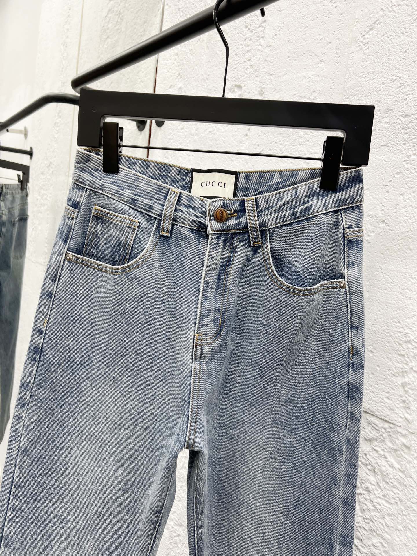 Gucci Men's Straight-Leg Jeans with Pocket Print - Light Blue 3 i1756282703101 9447 0 1