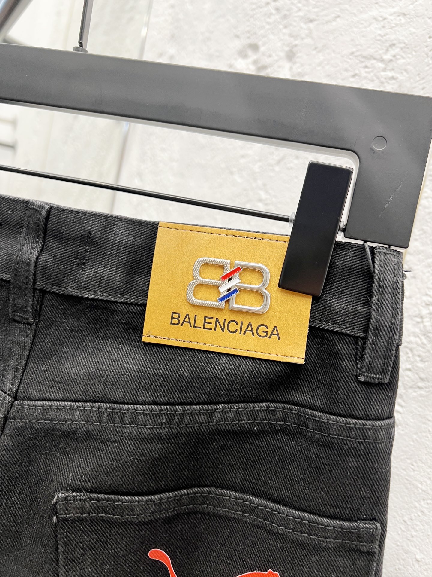 Balenciaga Men's Black Logo Print Straight Leg Jeans 8 i1758854175399 8125 0 6