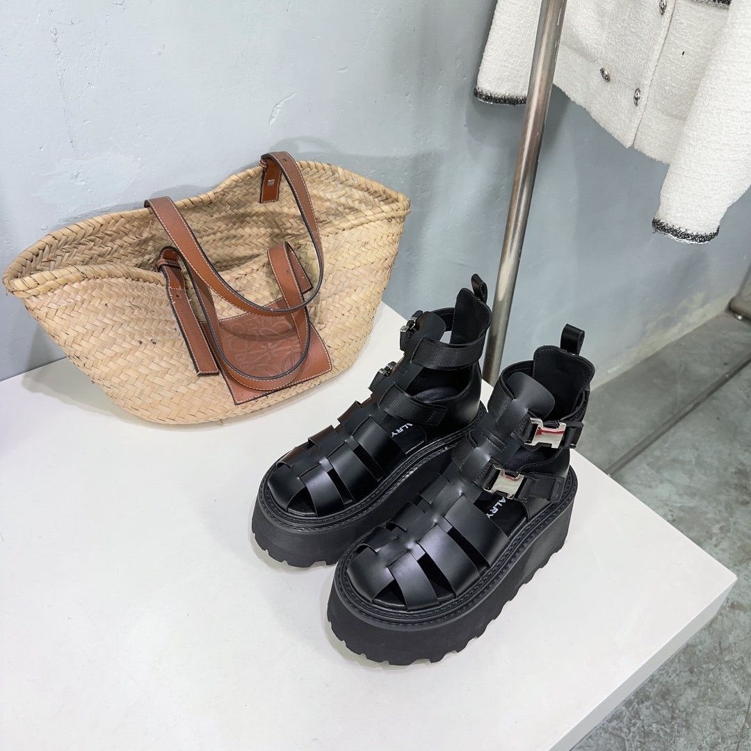 High Quality Factory-Made 650 Cowskin Shoes with Thick Soles for Summer Fashion - 图片 7