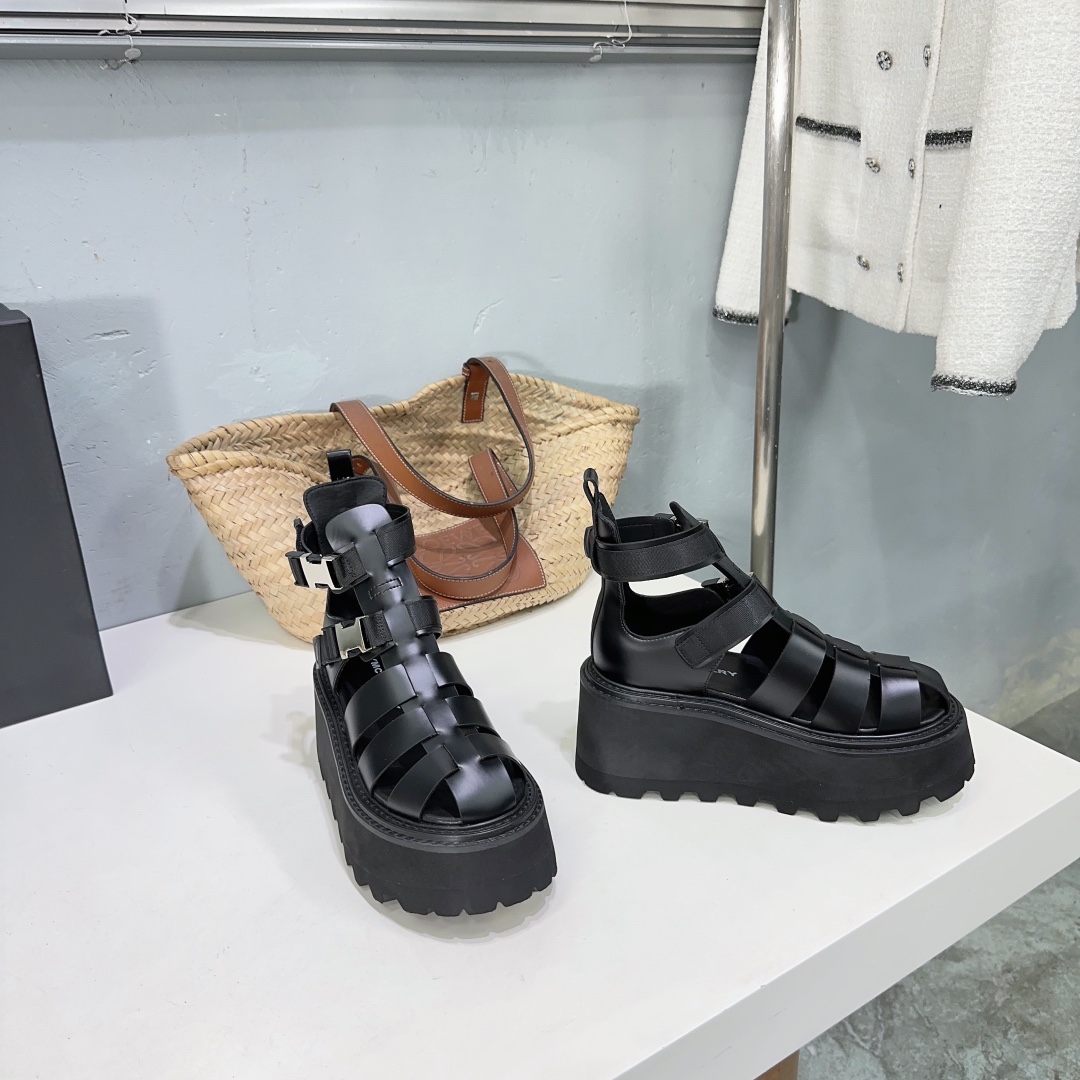 High Quality Factory-Made 650 Cowskin Shoes with Thick Soles for Summer Fashion - 图片 4