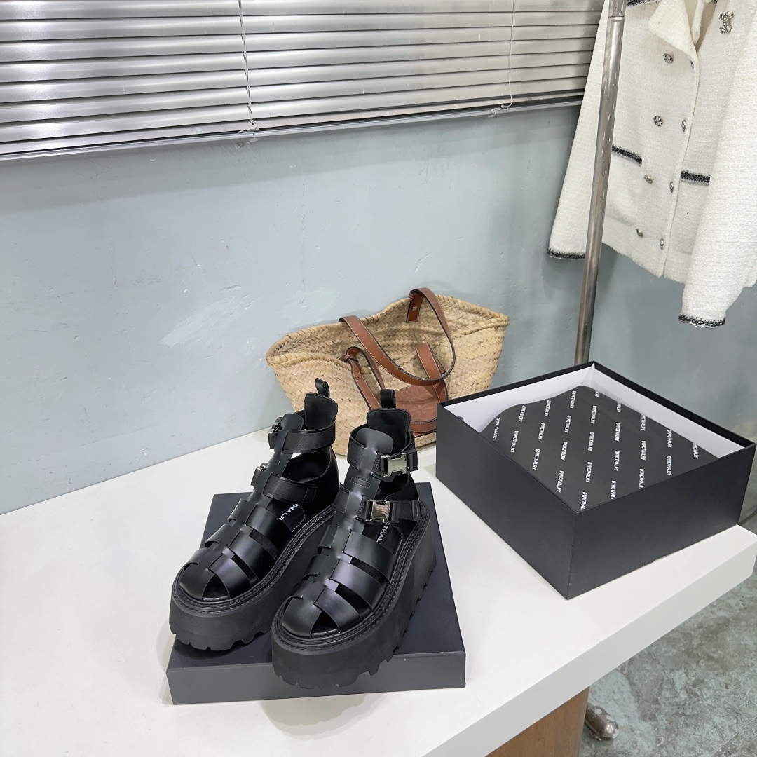 High Quality Factory-Made 650 Cowskin Shoes with Thick Soles for Summer Fashion - 图片 5