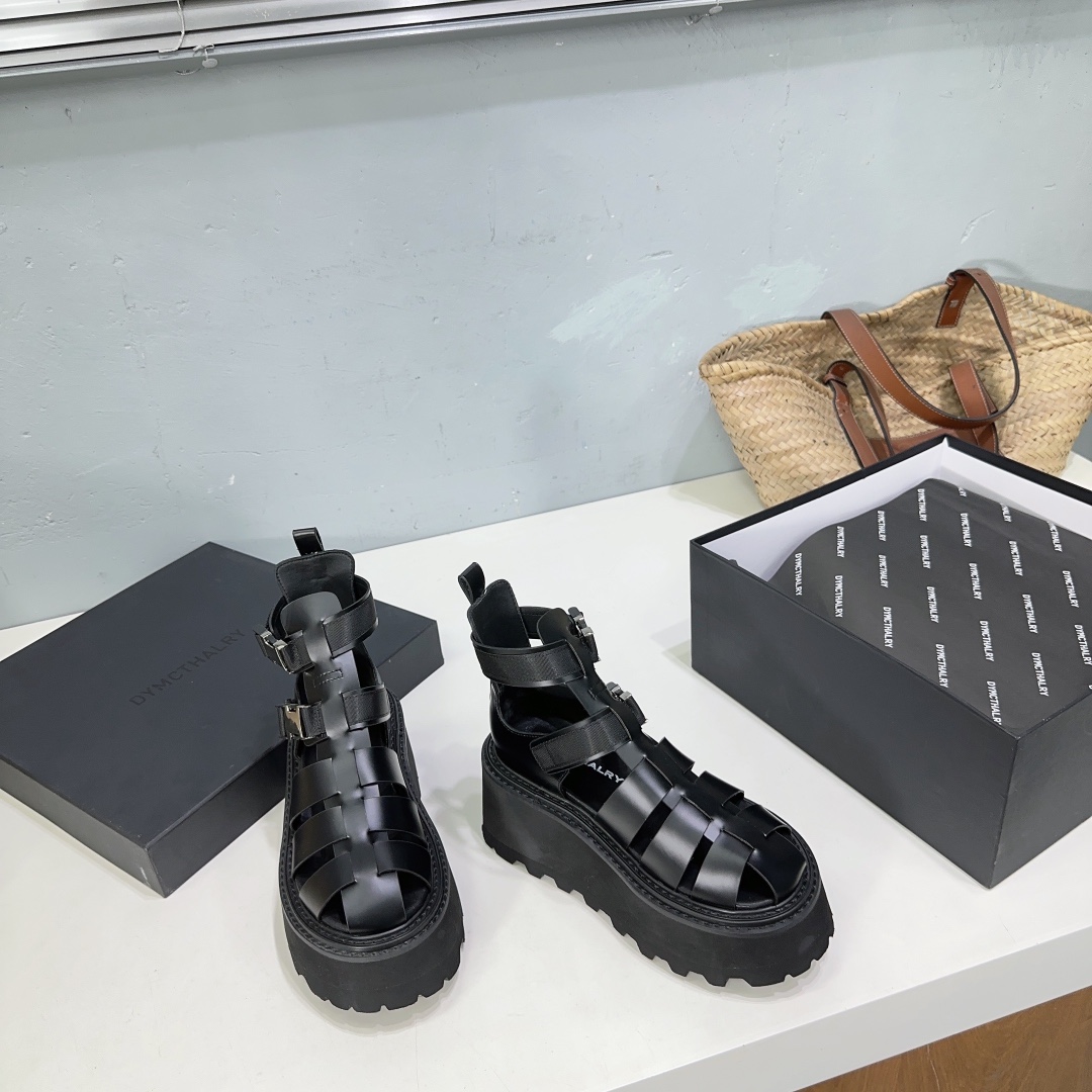 High Quality Factory-Made 650 Cowskin Shoes with Thick Soles for Summer Fashion