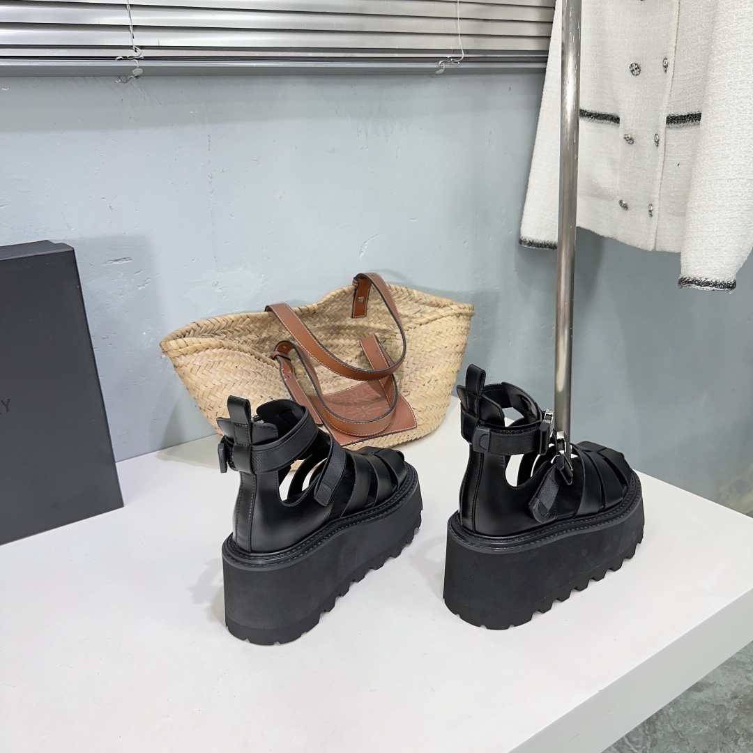 High Quality Factory-Made 650 Cowskin Shoes with Thick Soles for Summer Fashion - 图片 8