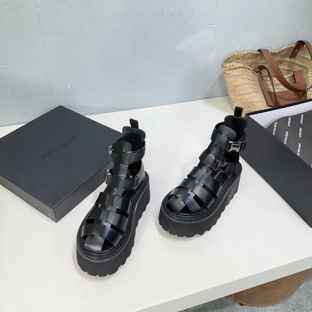 High Quality Factory-Made 650 Cowskin Shoes with Thick Soles for Summer Fashion - 图片 9