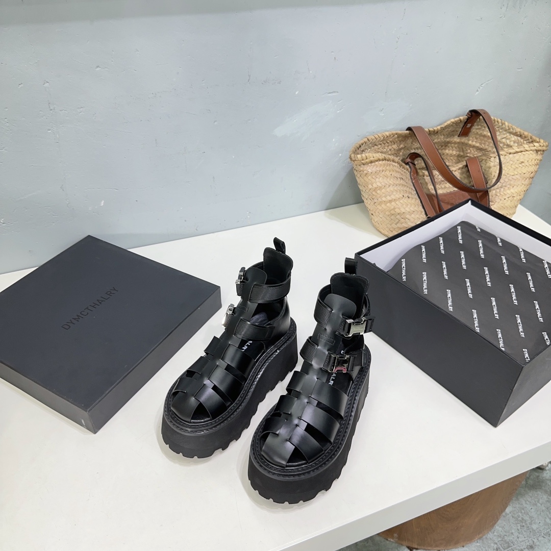 High Quality Factory-Made 650 Cowskin Shoes with Thick Soles for Summer Fashion - 图片 2