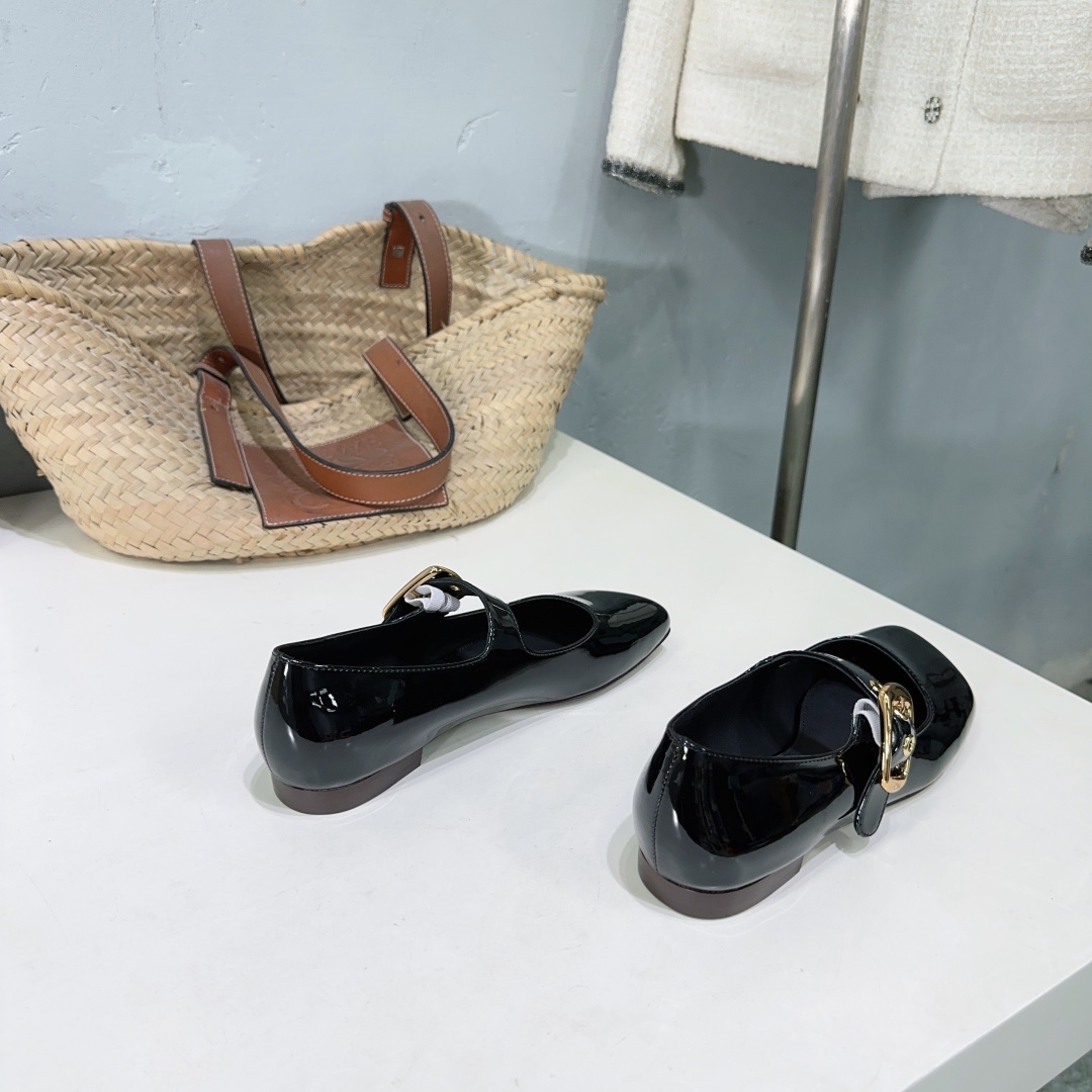High-Quality Mary Jane Flat Shoes Inspired by Ballet – Imported Italian Leather, Soft Colors - 图片 4