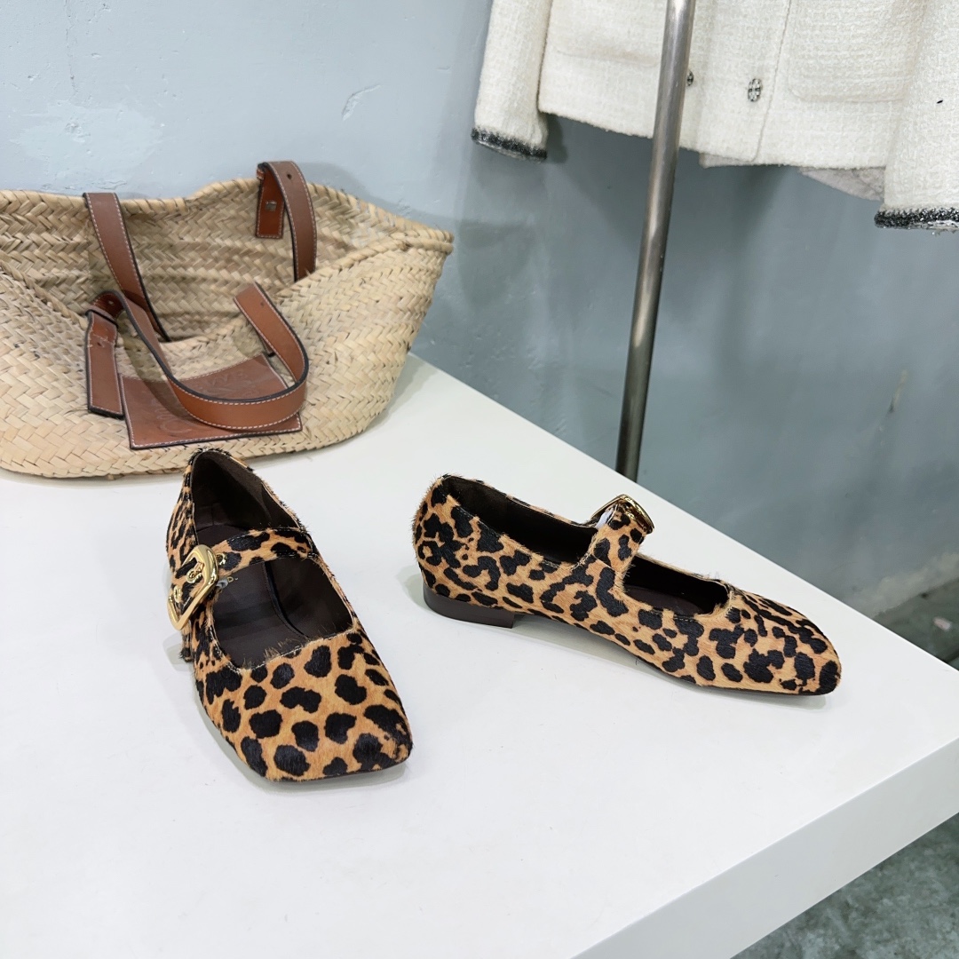 High-Quality Mary Jane Flat Shoes Inspired by Ballet – Imported Italian Leather, Various Sizes - 图片 4