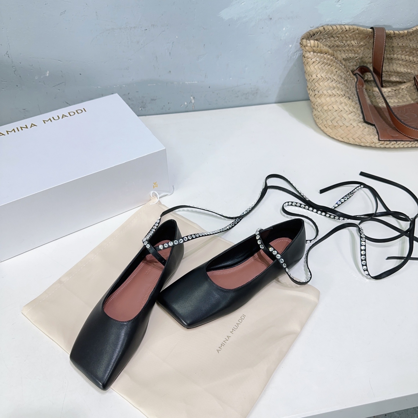 High Quality Amina Muaddi French Drilling Dress and Ballet Shoes Summary - 图片 8