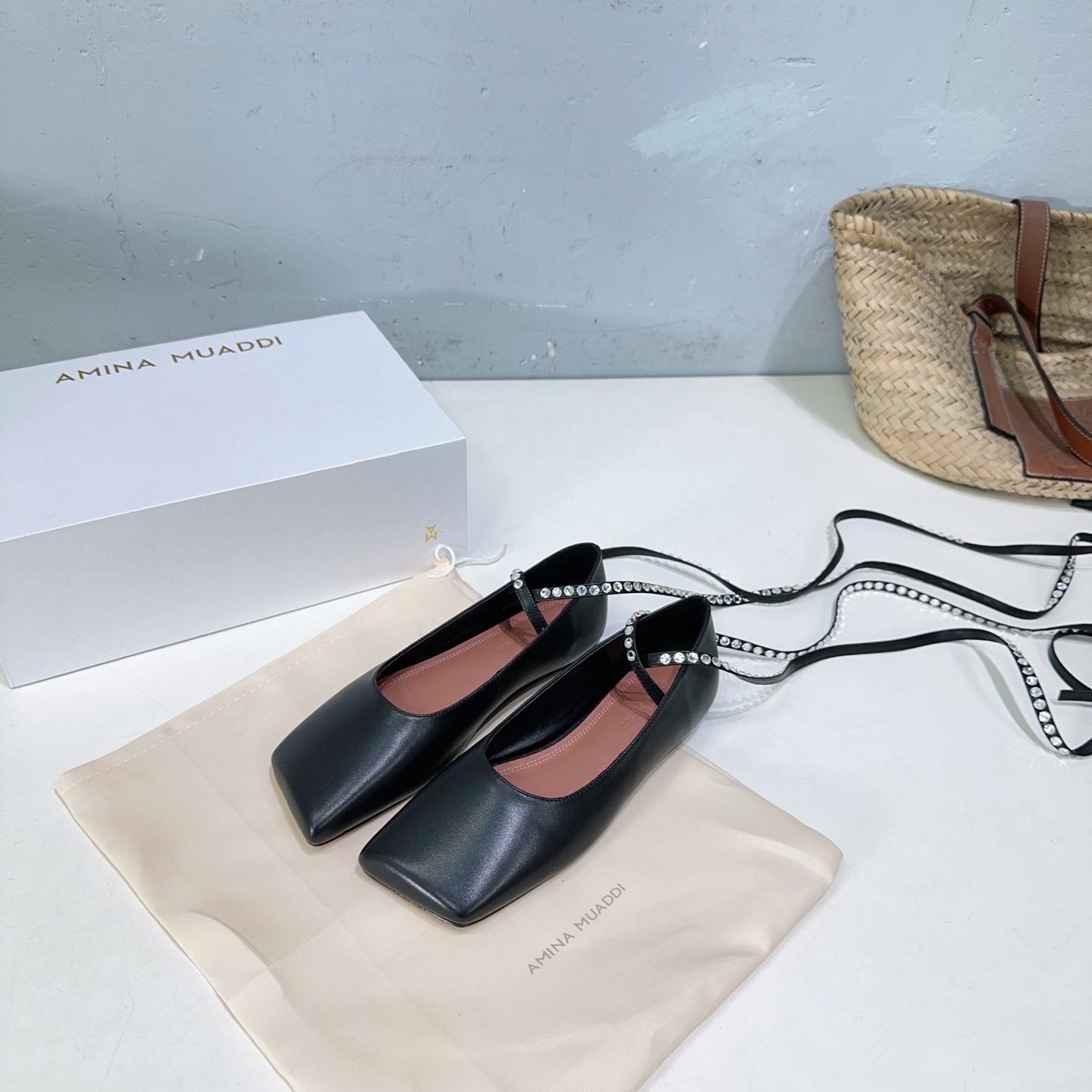 High Quality Amina Muaddi French Drilling Dress and Ballet Shoes Summary - 图片 7