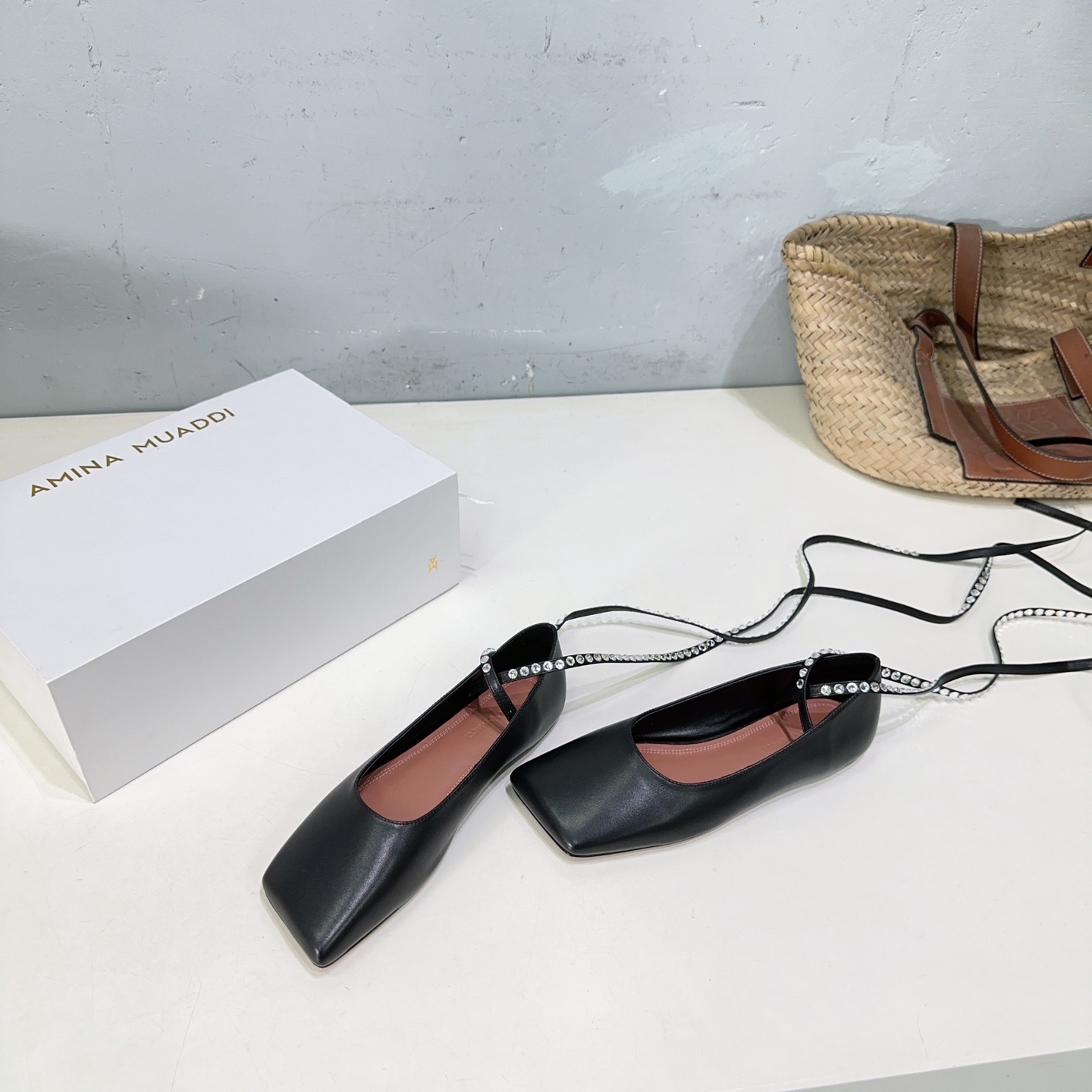 High Quality Amina Muaddi French Drilling Dress and Ballet Shoes Summary - 图片 6