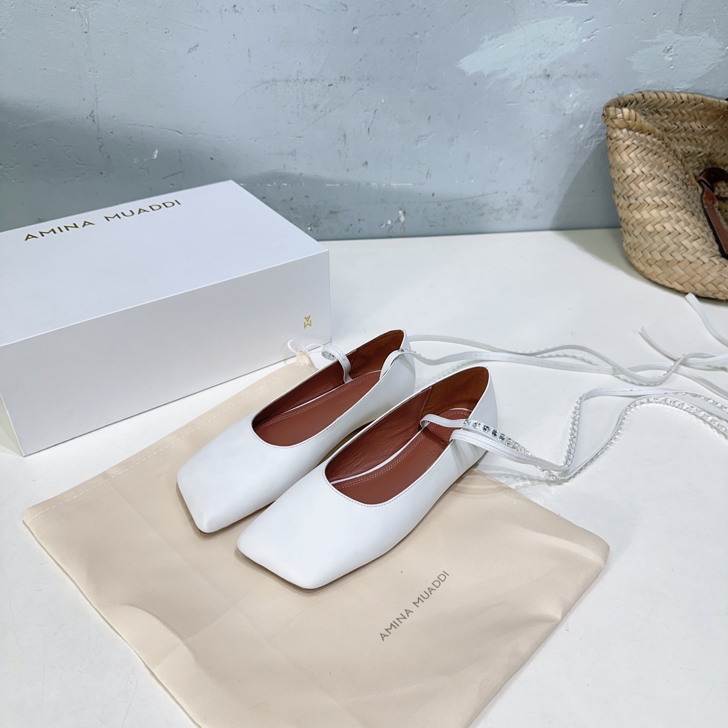 High Quality Amina Muaddi French Drilling Dress and Ballet Shoes Collection - 图片 5