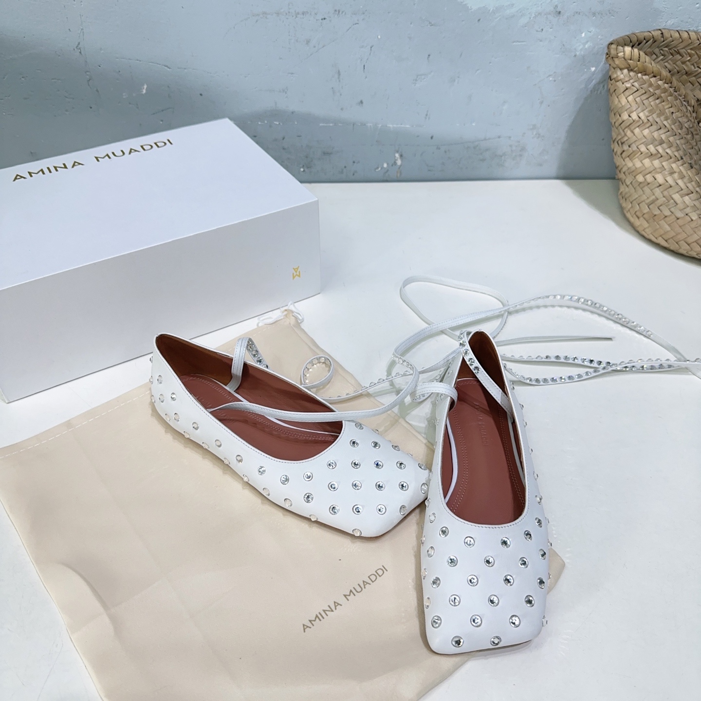 High Quality Amina Muaddi Ballet Shoes with French Water Drilling – Elegant and Stylish! - 图片 7