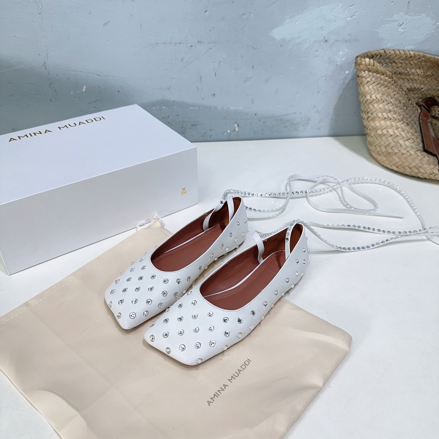 High Quality Amina Muaddi Ballet Shoes with French Water Drilling – Elegant and Stylish! - 图片 5