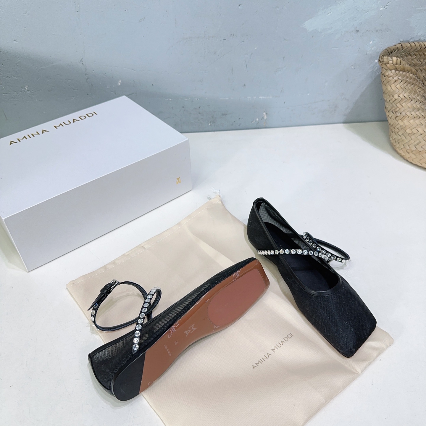High Quality French Ballet Shoes with Original Gauze and Czech Drilling – Amina Muaddi 2025 Collection - 图片 8