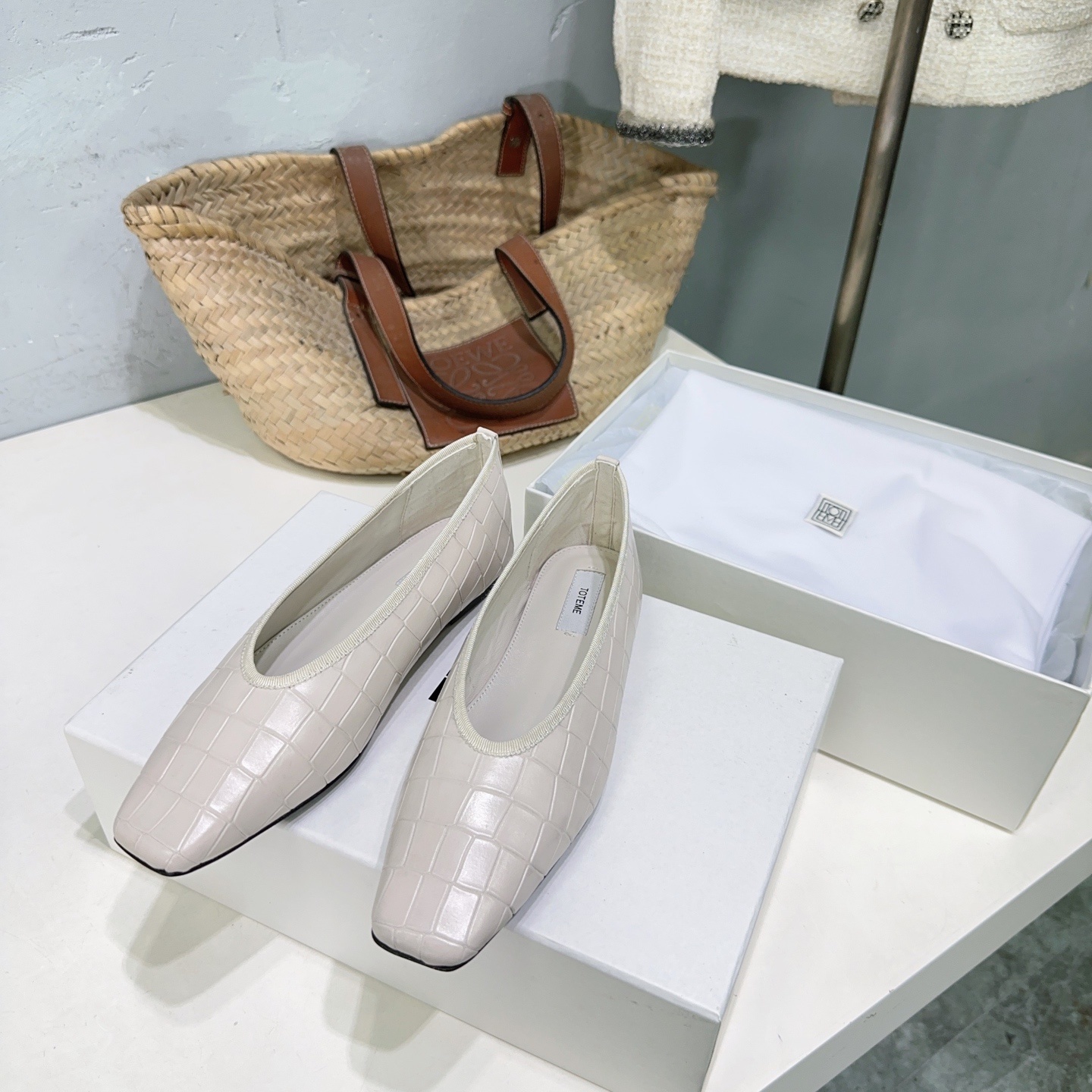 “High-Quality Toteme 25 Spring/Summer Mary Jane Grandma Shoes – Imported Italian Leather” - 图片 8