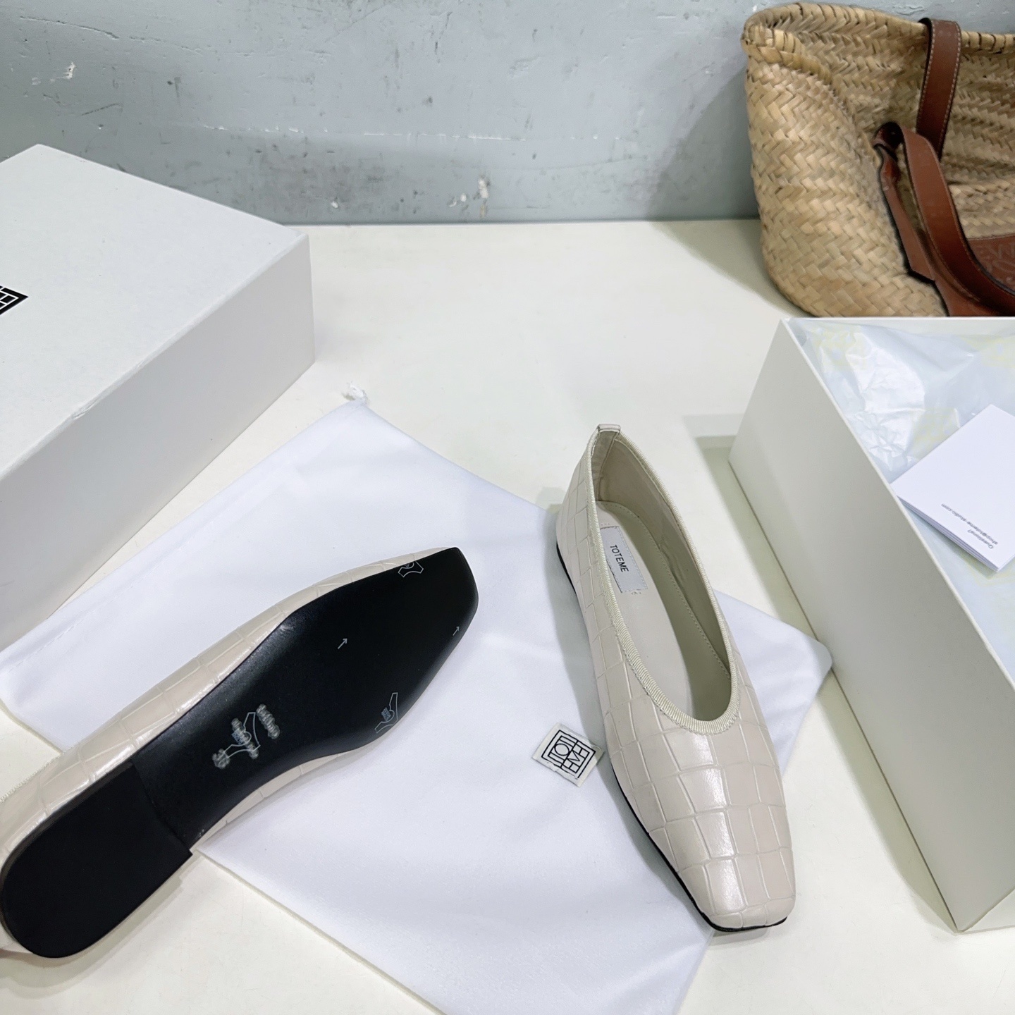 “High-Quality Toteme 25 Spring/Summer Mary Jane Grandma Shoes – Imported Italian Leather” - 图片 7