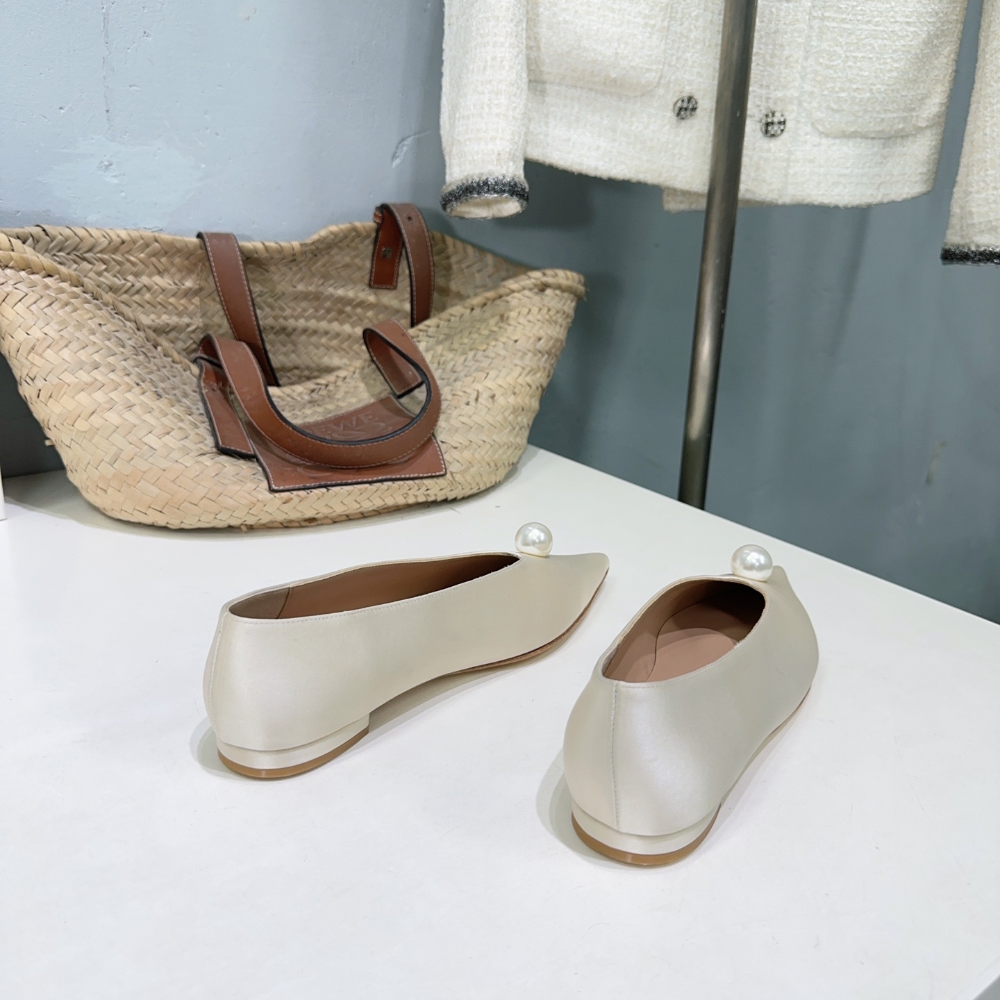 High Quality Magda Butrym Silky Ballet Shoes for Spring/Summer with Imported Leather - 图片 8