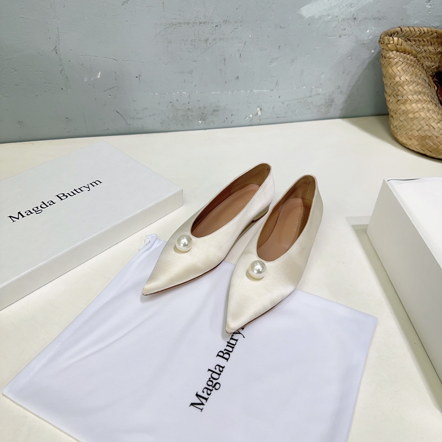 High Quality Magda Butrym Silky Ballet Shoes for Spring/Summer with Imported Leather