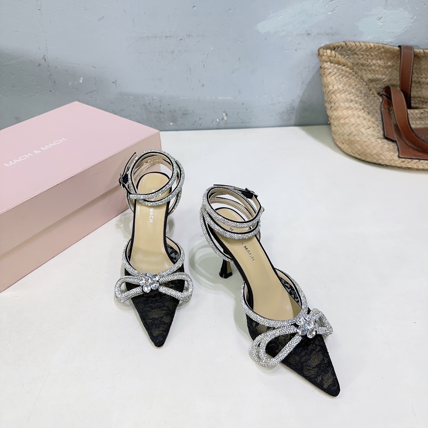 High-Quality Crystal Embellished High Heels for Spring and Summer Fashion - 图片 7