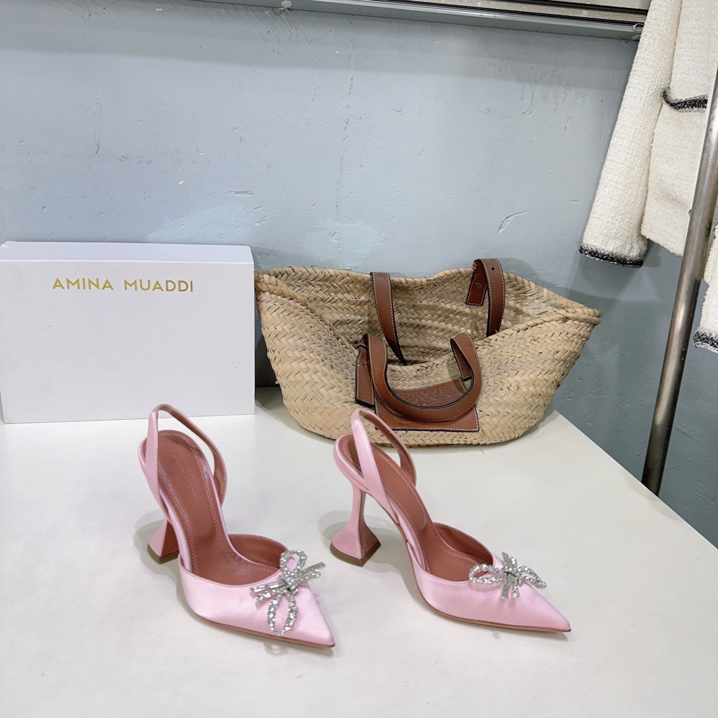 High Quality Amina Muaddi Heel Shoes: Spring Collection with Unique Details